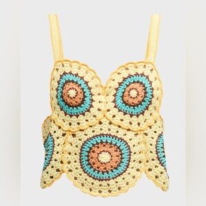 Ulla Johnson- OLIVIA TIE-BACK CROCHET CROP TOP 🌸HOST PIC🌸